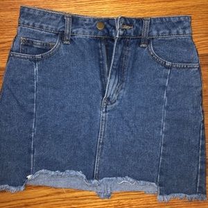 Forever 21 pleated denim skirt